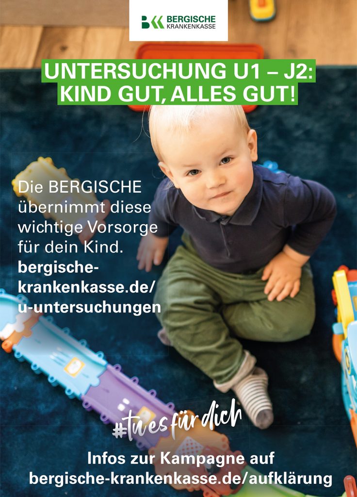 Plakat für Kinder-Vorsorgeuntersuchungen